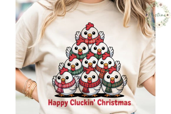 Christmas Chicken Stack PNG Clipart & Illustrations