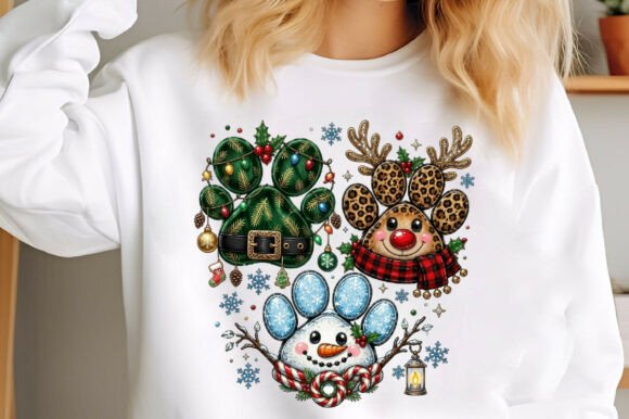 Christmas Paws Png Sublimation Design & Illustrations