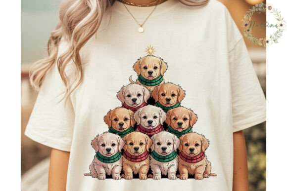 Christmas Puppy Tree PNG Clipart & Illustrations
