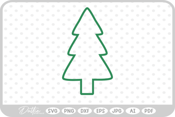 Christmas Tree SVG PNG DXF: Holiday Illustrations