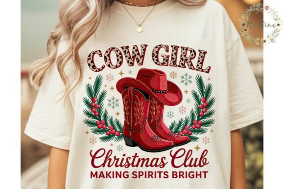 Cowgirl Christmas Club PNG Clipart & Illustrations
