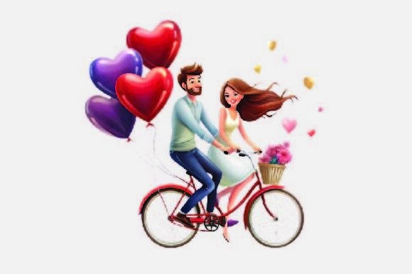 Cute Love Christmas PNG & Illustrations