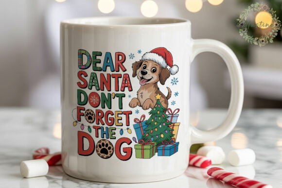 Dear Santa Dog PNG: Festive Illustrations