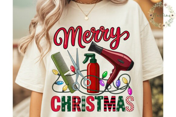 Hairdresser Merry Christmas PNG Clipart & Illustrations