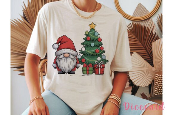 Leopard Gnome Christmas PNG Clipart: Bold Illustrations