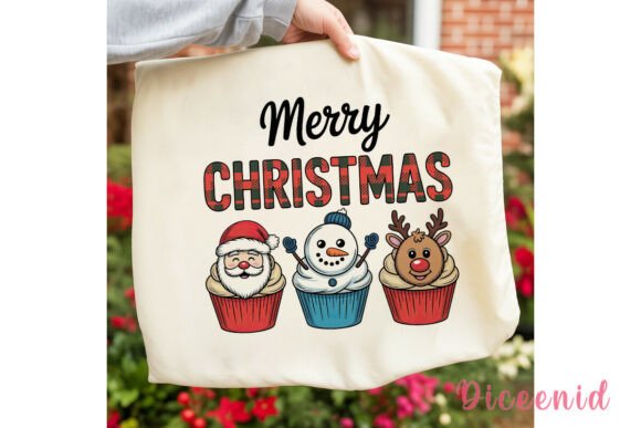 Merry Christmas Cupcakes PNG Clipart for Illustrations