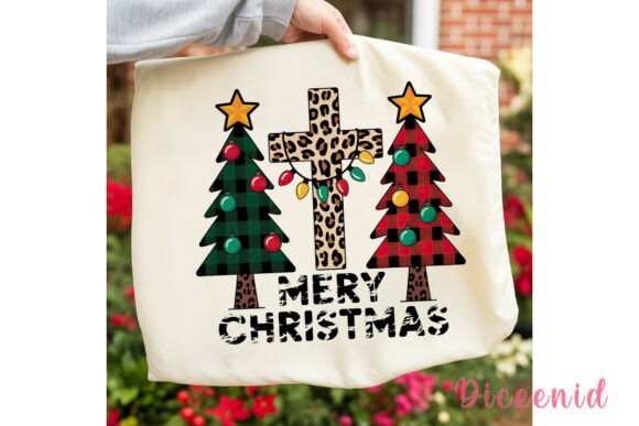 Rustic Leopard Plaid Christmas PNG Illustrations