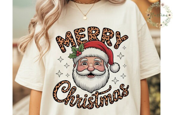 Santa Leopard Christmas PNG Clipart & Illustrations